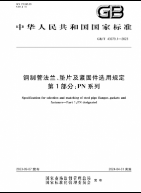 鋼制管法蘭、墊片及緊固件選用規(guī)定 第1部分：PN系列國標(biāo)/T 43079.1-2023